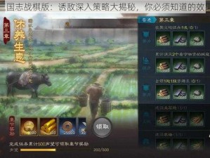 三国志战棋版：诱敌深入策略大揭秘，你必须知道的效果