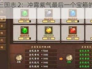 少年三国志 2：冲霄紫气最后一个宝箱的神秘踪迹