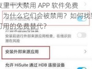 夜里十大禁用 APP 软件免费，为什么它们会被禁用？如何找到可用的免费替代？