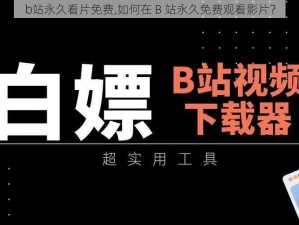 b站永久看片免费,如何在 B 站永久免费观看影片？