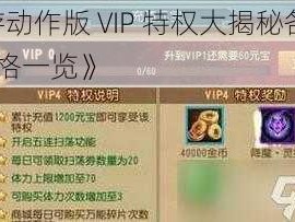 《西游动作版 VIP 特权大揭秘各等级 VIP 价格一览》