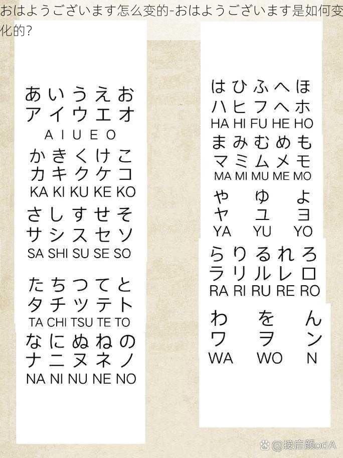 おはようございます怎么变的-おはようございます是如何变化的？