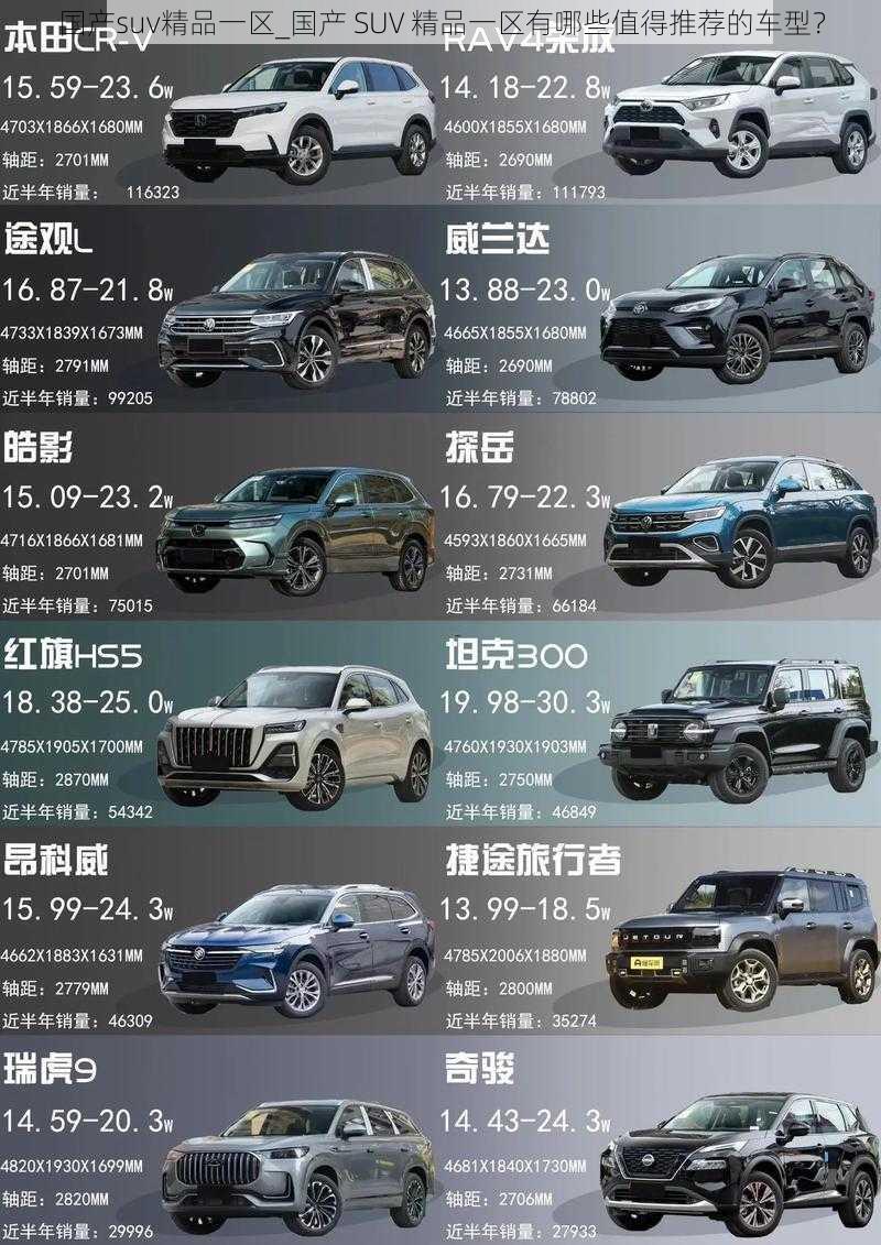 国产suv精品一区_国产 SUV 精品一区有哪些值得推荐的车型？