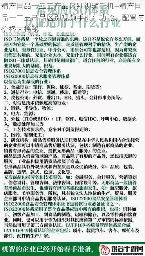 精产国品一二三产品区别视频手机—精产国品一二三产品区别视频手机：功能、配置与价格大揭秘