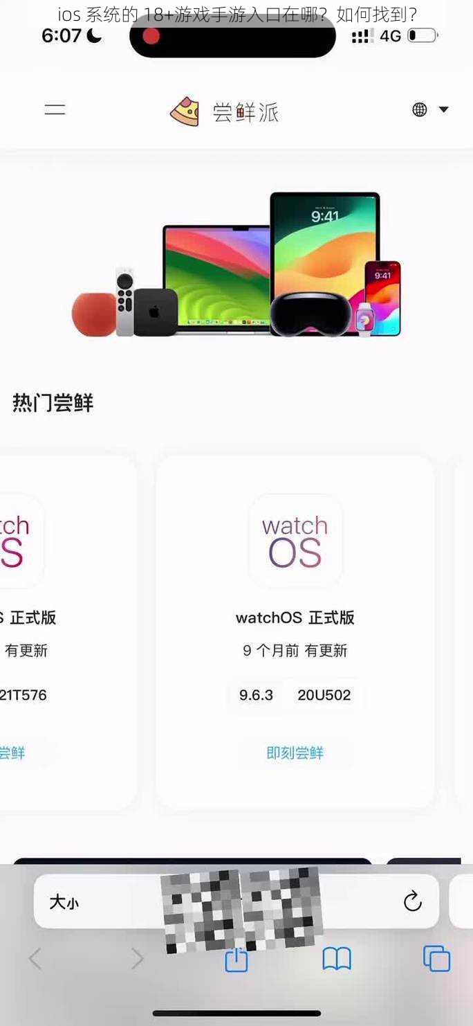 ios 系统的 18+游戏手游入口在哪？如何找到？