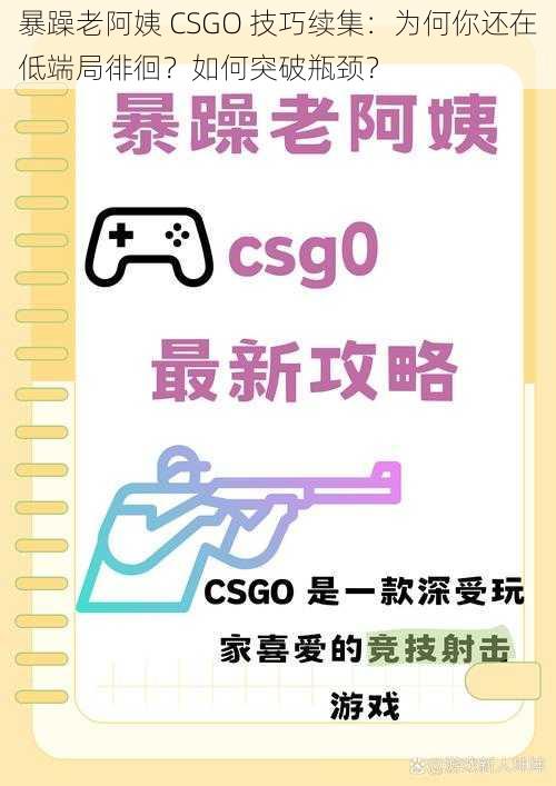 暴躁老阿姨 CSGO 技巧续集：为何你还在低端局徘徊？如何突破瓶颈？