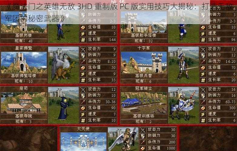 《魔法门之英雄无敌 3HD 重制版 PC 版实用技巧大揭秘：打造无敌军团的秘密武器》