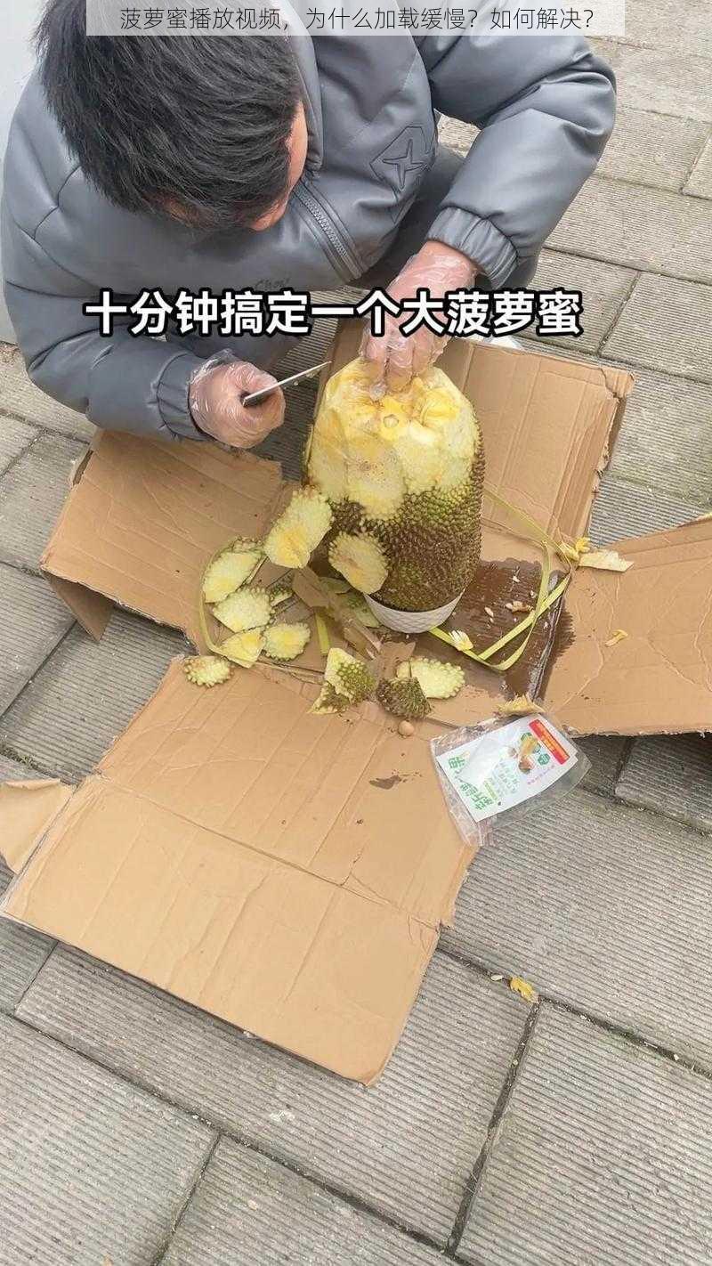 菠萝蜜播放视频，为什么加载缓慢？如何解决？