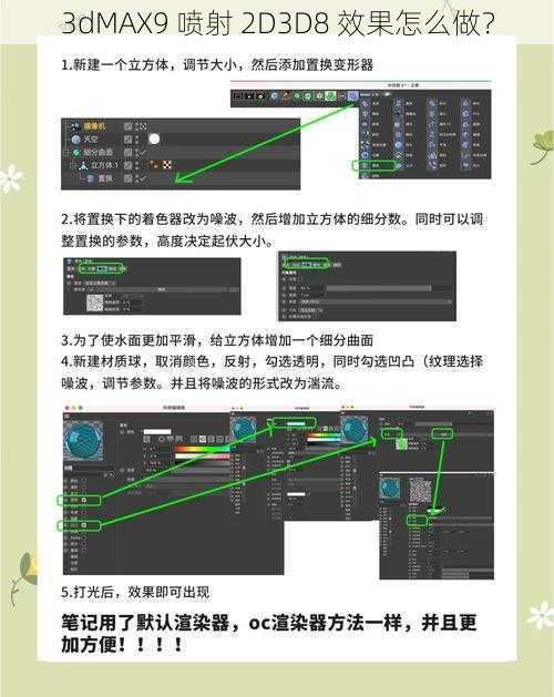 3dMAX9 喷射 2D3D8 效果怎么做？