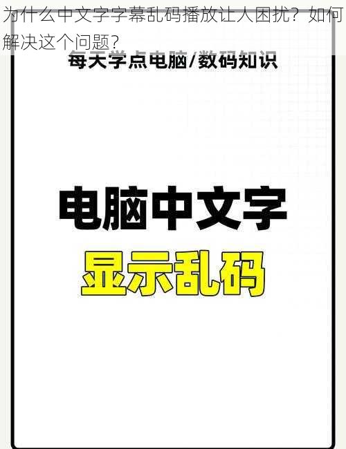 为什么中文字字幕乱码播放让人困扰？如何解决这个问题？