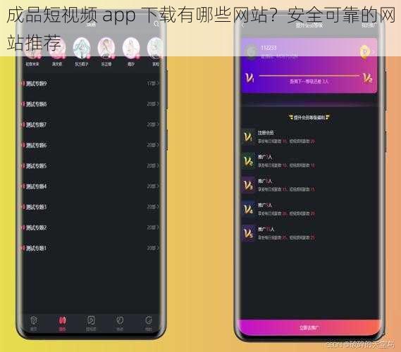 成品短视频 app 下载有哪些网站？安全可靠的网站推荐