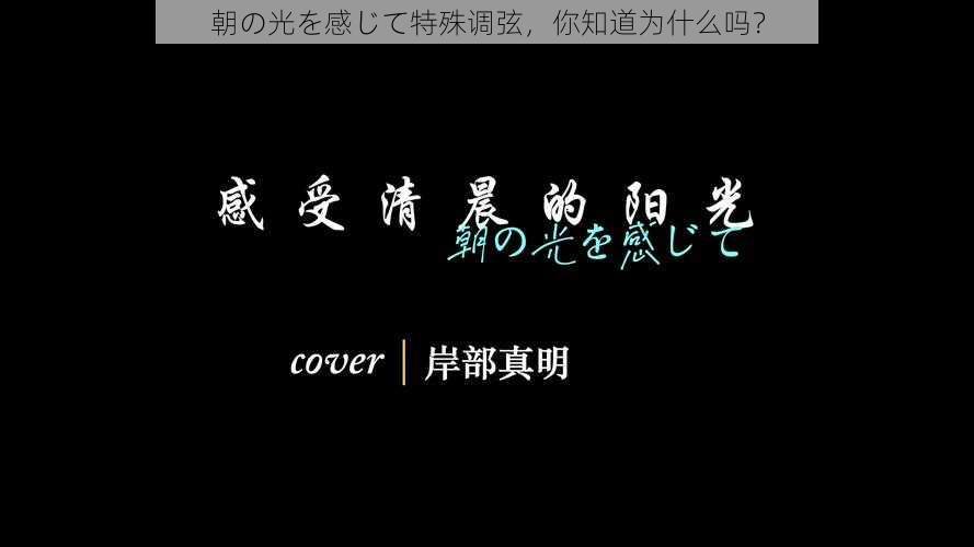 朝の光を感じて特殊调弦，你知道为什么吗？